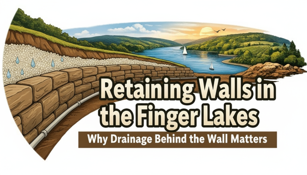 Retaining Walls in the Finger Lakes: Why Drainage Behind the Wall Matters